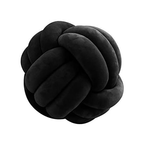 Koomuao Knotenkissen Rund Weicher Samtstoff Knoten-Ball-Kissen Nordische Dekokissen Zierkissen Knoten Geknotetes Kissen für Sofa, Bett Cover