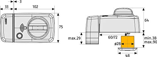 ABUS 82613 Tür Zusatzschloss, Weiß, Metall