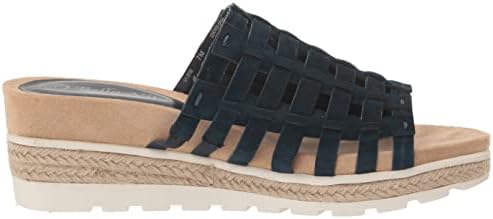 Bella Vita Women's Oaklynn Wedge Sandal, Navy Suede Leather, 5.5 | Image 5