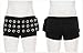 Twfsgirl Cargo Goth Micro Shorts Punk Y2k Fashion Clothes Grunge Trendy Going Out Rave Emo Snap Summer Alt Gothic Casual Low Waisted Slim Fit Mini Shorts Women, Solid Black