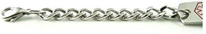 Steel, Medical ID Bracelet, Curb Chain - Mens & Womens
