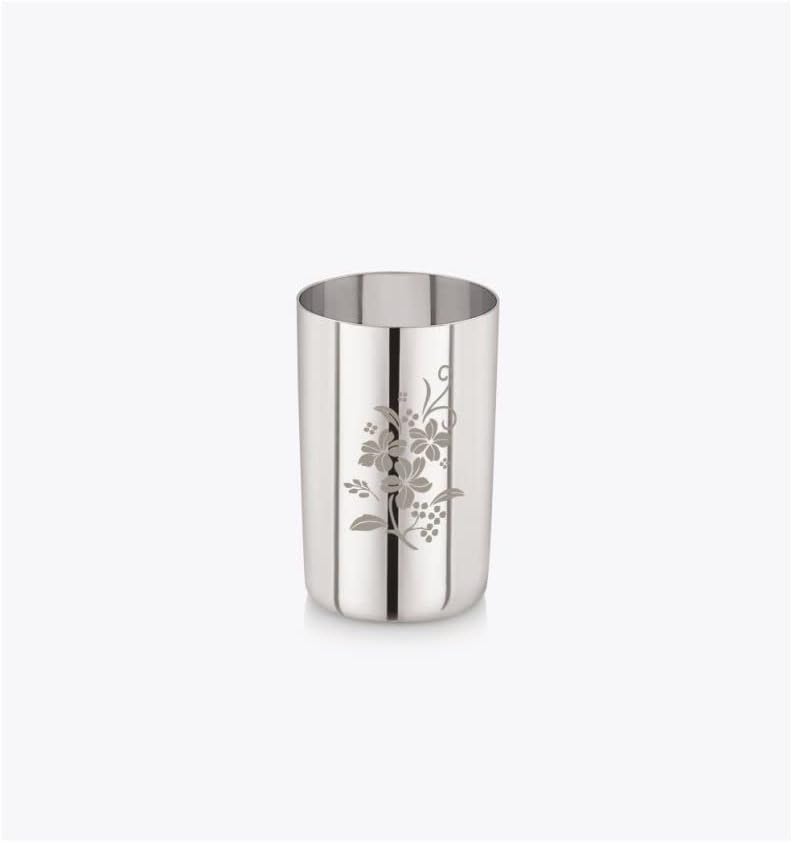 Neelam Stainless Steel 7 22G Lazer Royal Glass, 250 ml, Silver