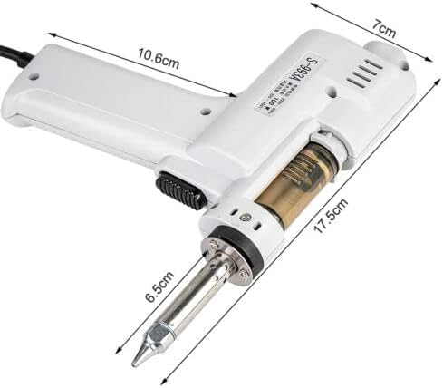 Bomba Desoldadora Eléctrica S-993A y Aspirador de Estaño, Pistola 2 en 1 con Temperatura Ajustable 350°C-450°C, Doble Voltaje 110V/220V para Reparación Rápida de Electrónica y PCB