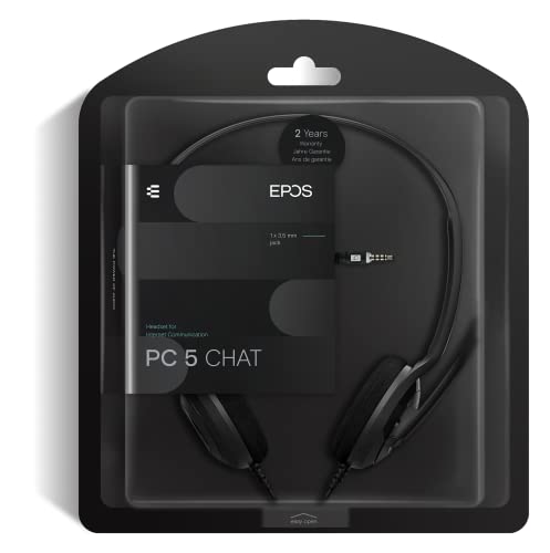 EPOS PC 5 Chat - Wired On Ear Headset for Internet Communication, E-Learning and Gaming - Noise Cancelling Microphone, Casual Gaming Lightweight,... - Image 6