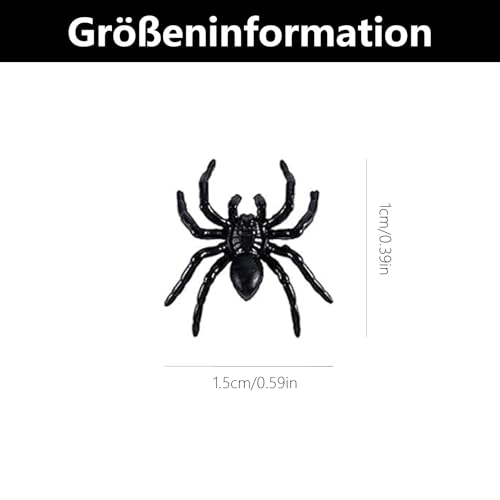 beejune 50 Stück Spinne, Simulation Wildspinne Modell, Realistic Spider, Spinnen Deko, Plastik Spinnen,Plastik Spinne, Spinne Spielzeug, Gummispinne, for Halloween Parties, Fool's Day