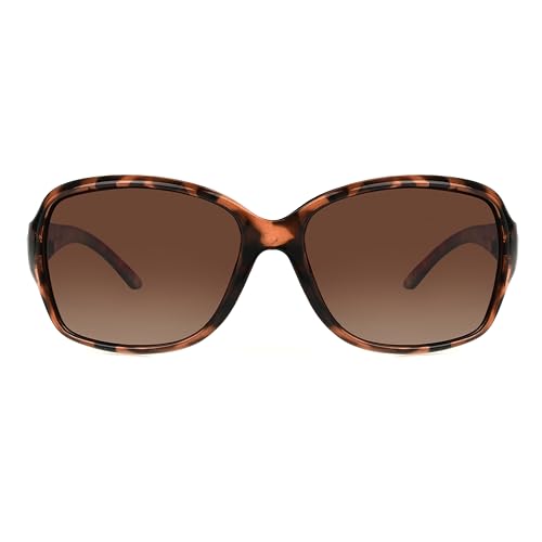 Foster Grant Polarized Sunglasses For Women, Brown Tortoise Shell Sunglasses2