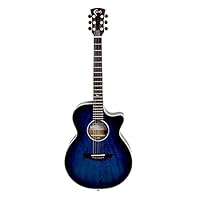 Left-Handed, Blue Moon burst finish, solid Mango top, back & sides, Macassan Figured Ebony fingerboard & bridge, Fishman electronics, supplied in hard case