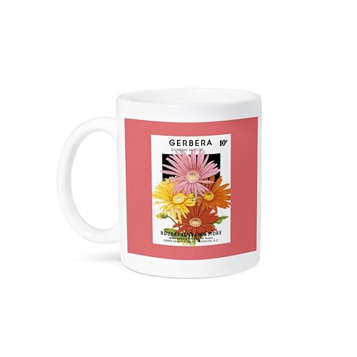3dRose 15oz Gerbera Rainbow Seed Packet Coffee Mug