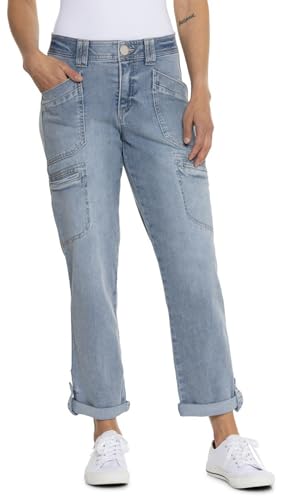 Democracy Misses Women's Ab Solution Ankle Roll Cuff Utility Pant