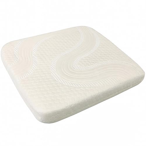 ORGANIC TEXTILES Organic Latex Seat Cushion with Organic Cotton Cover - GOLS/GOTS Certified - (3', Medium)