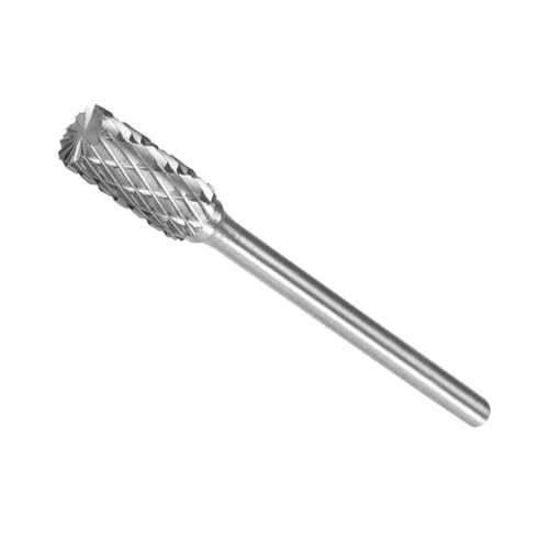 Fresa rotativa de carburo de tungsteno cilindro doble corte 1/4 pulg miniatura 1