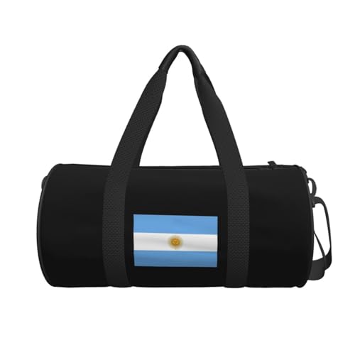 Flag of Argentina Convertible Garment Bag with Shoulder Strap, Carry on Garment Duffel Bag for Men Women - Rolling Foldable for Travel Luggage Bags (Black)2