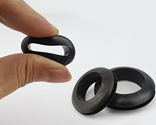 Miniatura 7 de Bettomshin 125 piezas de arandelas de goma, arandelas de goma, kit de juntas de cableado para cortafuegos, surtido de juntas para automoción,