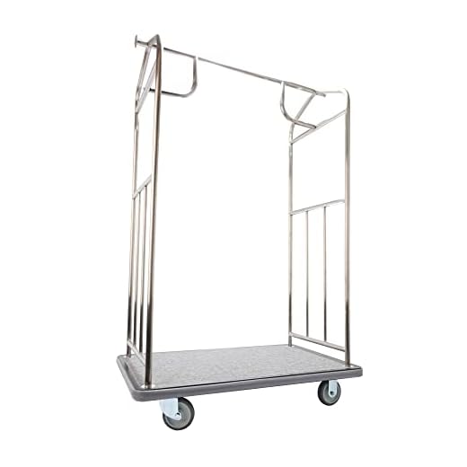 Can i drop my luggage off at row before checkin Stainless Steel High-Capacity Luggage Cart
