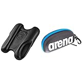 ARENA Unisex Pullbuoy/Schwimmbrett Pull Kick zur Verbesserung der Wasserlage, Black (50), One Size & Unisex Schwimmbrillen Etui zur Aufbewahrung der Schwimmbrille, Black-White-Royal (507), One Size