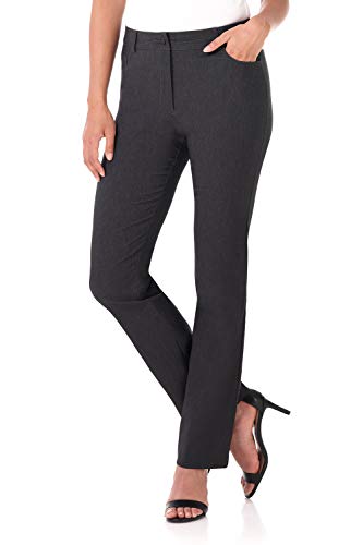 Rekucci Women's 5 Pocket Straight Leg Pant with Stretch Waistband4