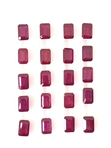 Tgsc Luster Ruby Octagon Shape Cut Faceted Loose Gemstone Size 4X3 Mm, 5X3 Mm, 5X4 Mm, 6X4 Mm, 7X5 Mm, 8X6 Mm, 9X7 Mm, 10X8 Mm, 11X9 Mm & 12X10 Mm Aaa Grade Quality Loose Gemstone Best For Making Jewelry (8X6 Mm) #TOP2