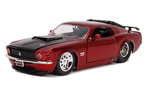 Jada Bigtime Muscle 1:24 1970 Ford Mustang Boss 429 Die-cast Car Candy Red, Toys for Kids...