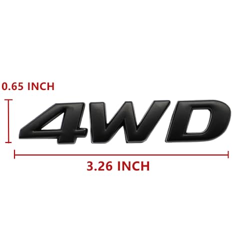 Image of 4WD Emblem 3D Metal Decal Car Side Rear Front Trunk Door Fender Bumper Badge Decal Sticker for Off Road SUV Auto Truck (1 PC)