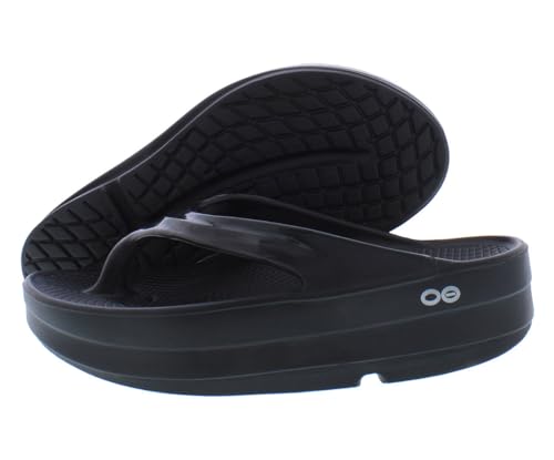 Image of OOFOS OOmega OOlala Womens Shoes Size 7, Color: Black-Black