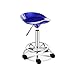DEKD Taboret kosmetyczny na kółkach, okrągły taboret hydrauliczny podnośnik gazowy 360 stopni, kółko na kółkach (kolor: stołki barowe zestaw 2 niebieski)