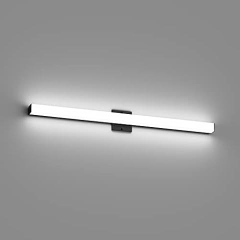 Tipace 39.4in Dimmable Modern Black LED Vanity Light Fixtures for Bathroom Over Mirror Lighting (Cold White 6000K) Cover