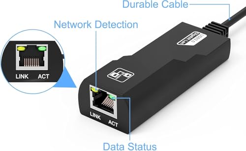 ETZIN Ethernet Adapter, USB 3.0 to RJ45 Gigabit LAN Adapter 10/100/1000Mbps USB Network Adapter for Windows 10/8.1/8/7/XP/Vita, (TD-770UG) - Image 4