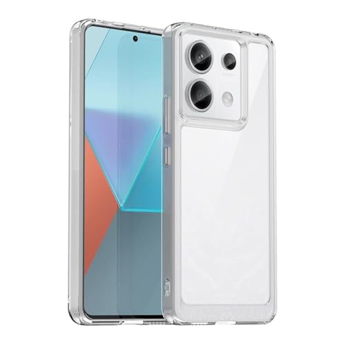 For Redmi Note 13 Pro Case, Flexible TPU Bumper & Transparent Back, Air Cushion Drop Protection, Slim Fit, Anti-Fingerprint, Full Protection Phone Case Cover for Xiaomi Redmi Note 13 Pro, Clear