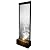 Alpine Corporation MLT156 Indoor/Outdoor Glass Panel Fountain with Embossed Leaves, Modern Waterfall Fountain, 72" H, Clear