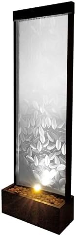 Alpine Corporation MLT156 Indoor/Outdoor Glass Panel Fountain wit...