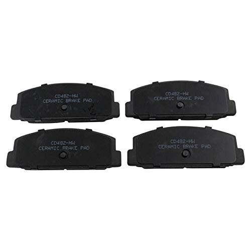 Image of TRQ Rear Brake Pad and Rotor Set Ceramic Compatible with 2003 Mazda Protege