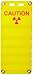 Brady 93602 Polycarbonate Material Radiation: Nuclear-Insert Sign, 16" X 8", Legend "Caution (5 Pocket With Grommets)"