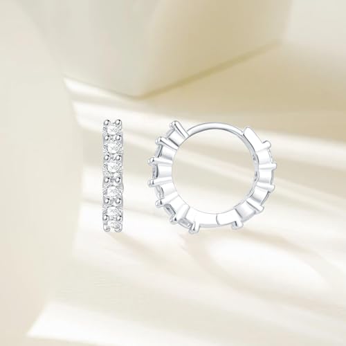 high carbon diamond Stud Earrings for Women,Hypoallergenic S925 Sterling Silver Studs D Color Clarity Round Cut Lab Created Diamond Earrings3