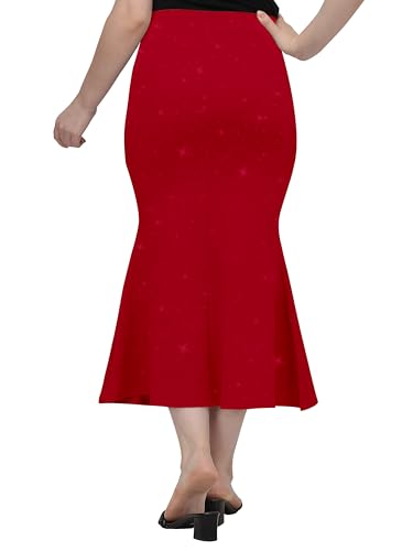 Image of Mehrang Stretchable Shimmer Saree Shapewear Petticoat for Women, Skirts for Women,Shape Wear Dress for Saree