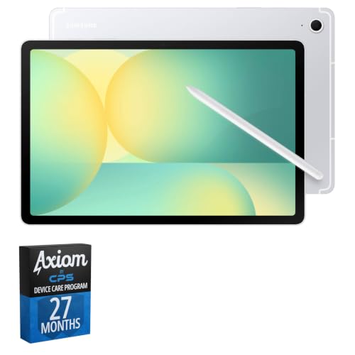Image of Samsung Galaxy Tab S10 FE 10.9 inch Tablet, 128GB, Silver + 27-Month Axiom Care