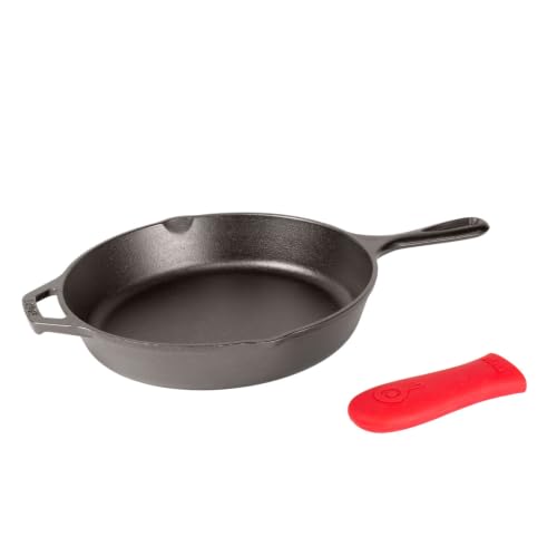 Lodge Pre-Seasoned Cast Iron Skillet with Hot...