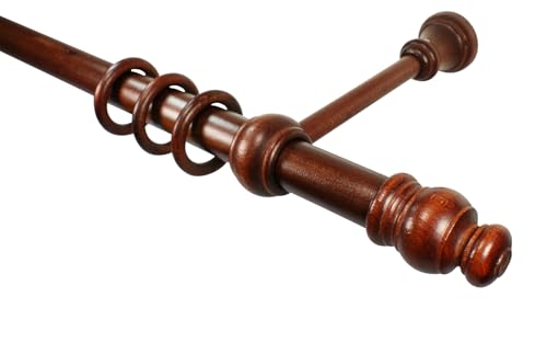 iso-design Gardinenstange aus Holz mit 28 mm Durchmesser in...