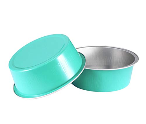 Keisen 3 4/5" 150Ml 5Oz 100/Pk Disposable Aluminum Foil Cups For Muffin Cupcake Baking Bake Utility Ramekin Cup 100/Pk (Tiffany Blue) #TOP29