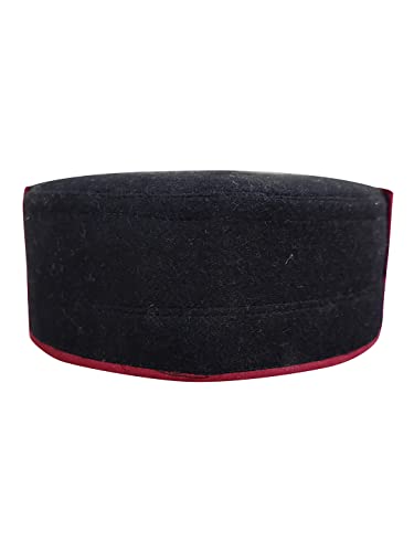 Image of Vastraa Fusion Himachali Topi for Men | Nepali Headwear | Traditional Kullu Cap | Pahadi Topi | Kashmiri Hat | Wool Handcrafted Ethnic Wear