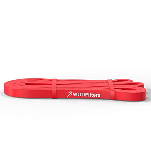 Wodfitters Stretch Resistance Pull Up Assist Band With Eguide, #1 Red- 10 To 35 Pounds (1/2 "4.5Mm) #TOP3