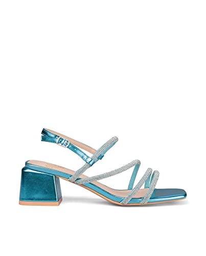 Alma En Pena Damensandale mit Absatz V23BL1011 NAPA SKY, blau, 39 EU