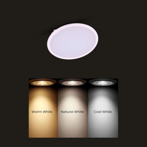Image of Instapower Polycarbonate Recessed Ceiling Light Ultra Slim Round LED Downlight 2-Year Warranty