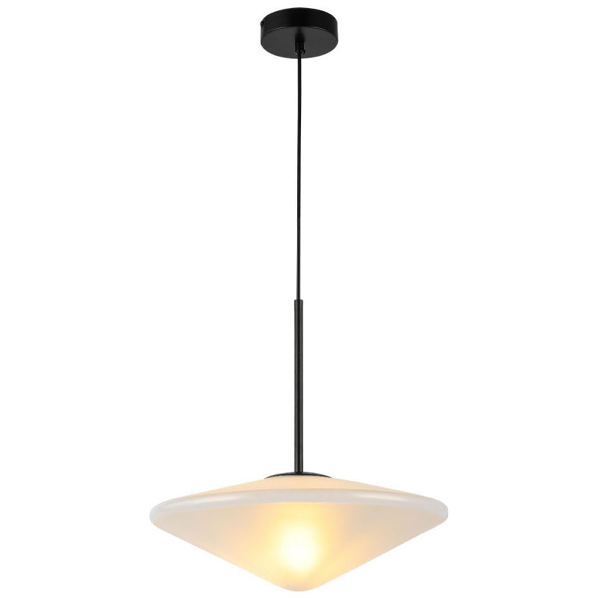 Lámpara colgante de vidrio con forma de ovni para techo de comedor