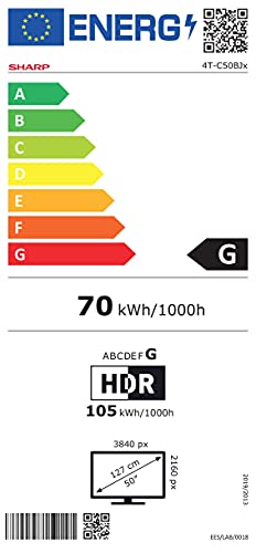 Sharp 50BJ2E TV 127 cm (50") 4K Ultra HD Smart TV Wi-Fi Nero - Afbeelding 7