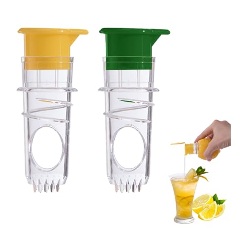 Bieiyhe 2 Piezas Exprimidor Manual Plastico, Exprimidor Naranjas Manual, Exprimidor Limones Manual, Espremedor Citrinos, Lemon Squeezer, Prensa Limones, Orange Squeezer para Cocina, Cócteles, Bares