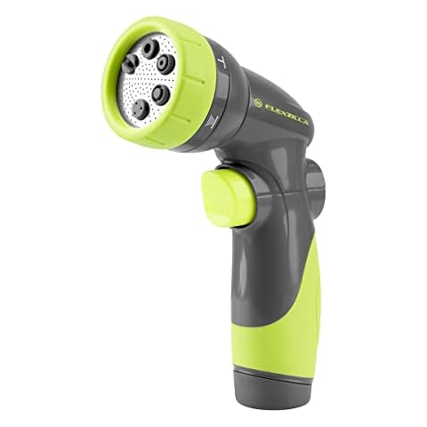 Flexzilla Garden Hose Nozzle - 6-Pattern Adjustable, NFZG64, ZillaGreen™ Cover