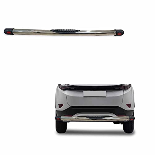 Image of Stainless Steel High Gloss Safety Rear Bumper Protector for Tata Harrier