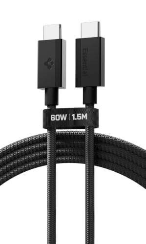 Spigen Essential Cavo USB-C a C Nylon Intrecciato 60W - Nero/1.5M