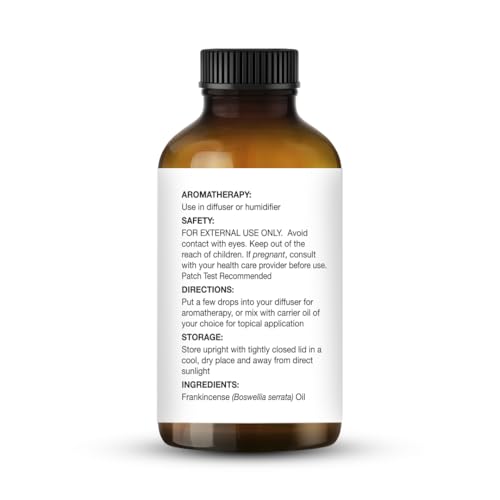 Image of Majestic Pure Frankincense Essential Oil for Diffuser - 4 Fl Oz | 100% Pure and Natural - Essential Oils with Glass Dropper for Aromatherapy, Soap and Candle Making, Massage, Frankincense Oil
