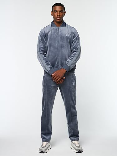 Sergio Tacchini Men's Maglia Velour Track Jacket- Grisaille4